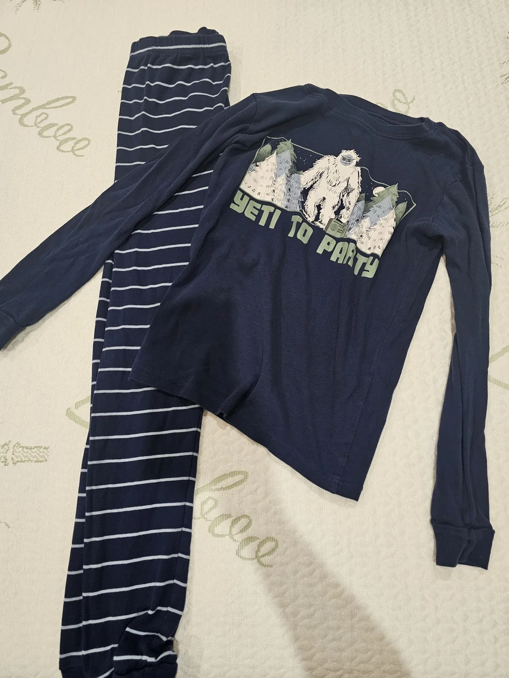 Carter's Kids Yeti Pajama Set - Navy & Sage